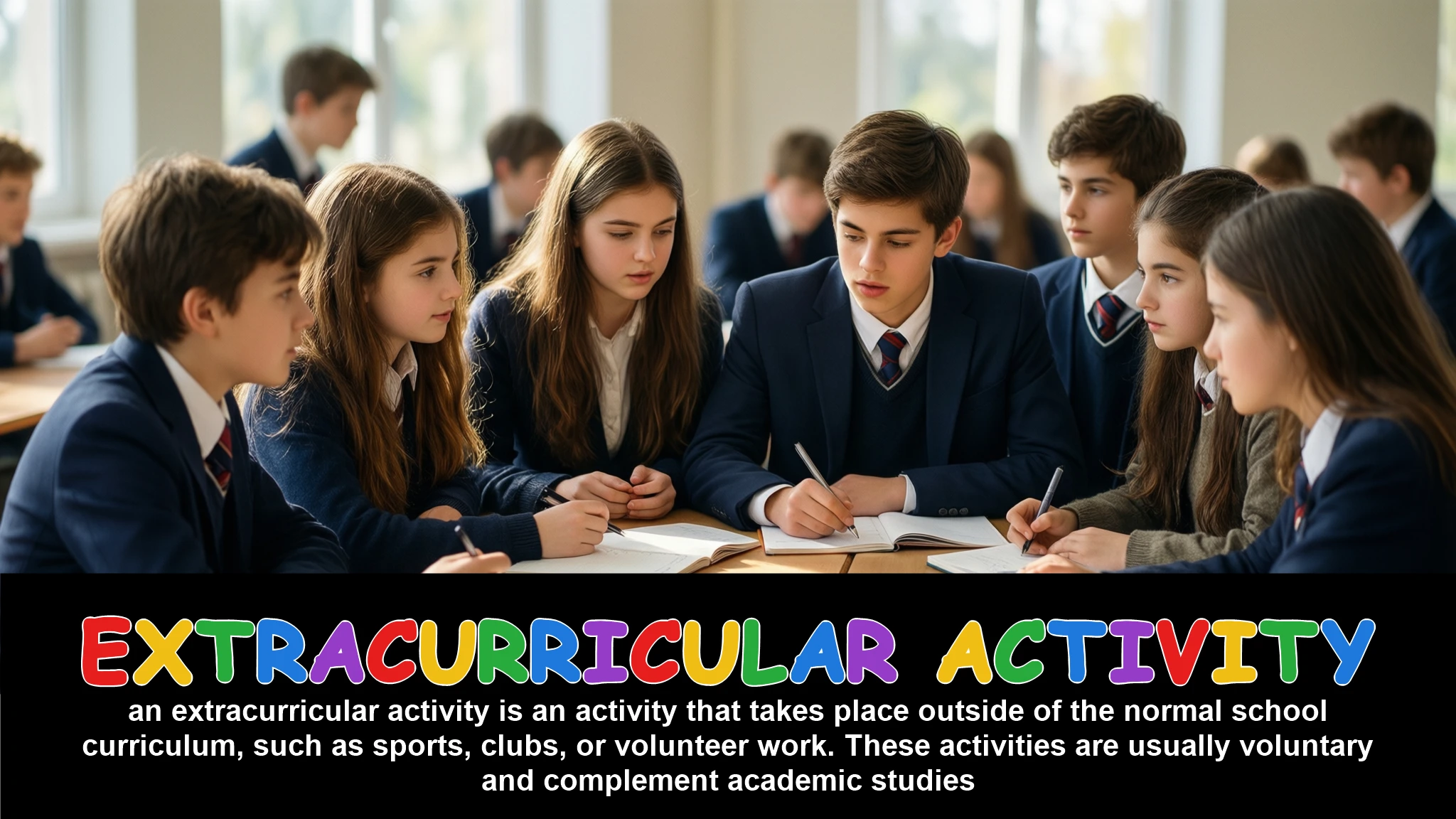 English Illustration for extracurricular activity
